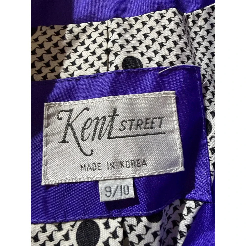 Kent Street Vintage‎ Purple Shiny Trench Coat Women's Size 9/10. 80s